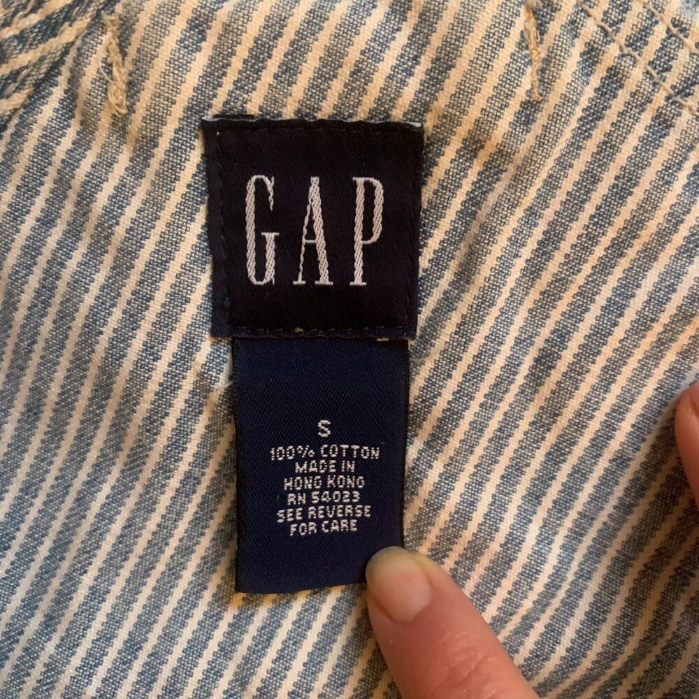 Vintage Gap Stripe Carpenter Overalls Size S - Picture 3 of 4